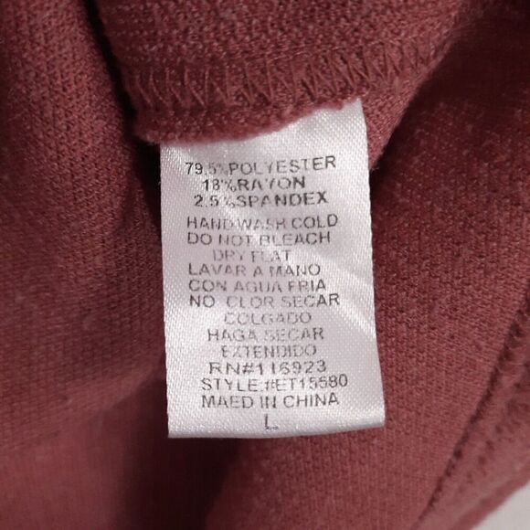 Easel Women's Oversized Chunky Knit Corduroy Boxy Sweater Size Large V-Neck - Picture 13 of 13